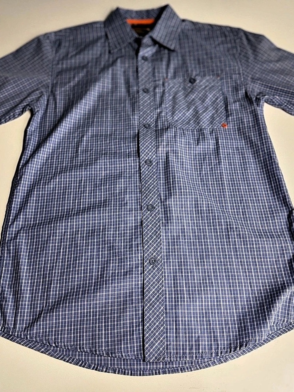 Realtree Mens Small Checkered Short Sleeve Shirt Size Small Like New